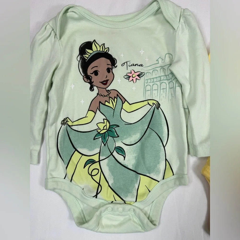 DISNEY BABY Baby‎ Princess Long Sleeve Bodysuit Set Size 6-9M Storybook Cute
